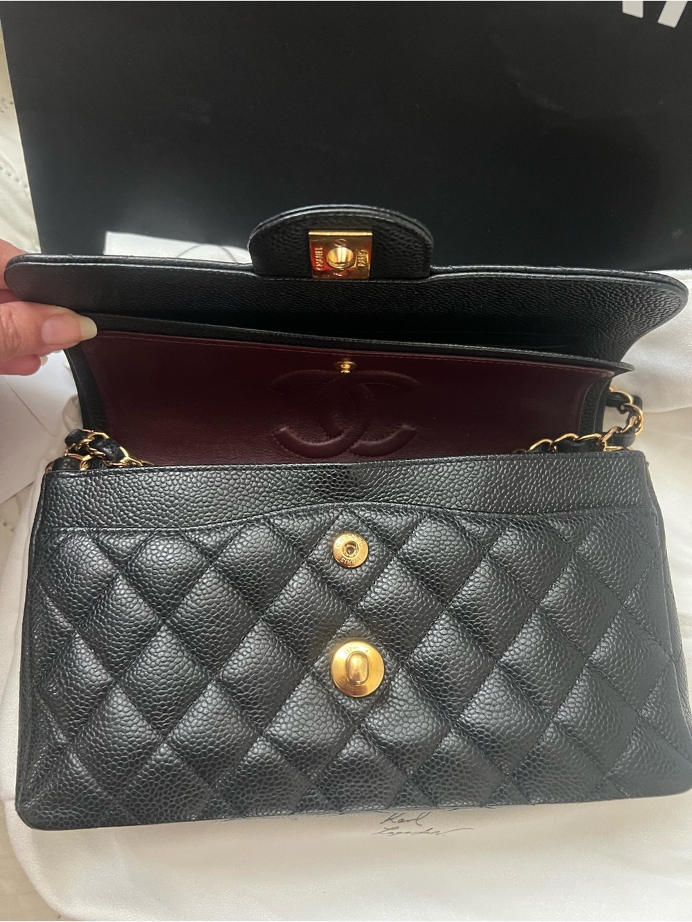 Chanel Classic Double Flap Caviar GHW - Picture 7 of 9